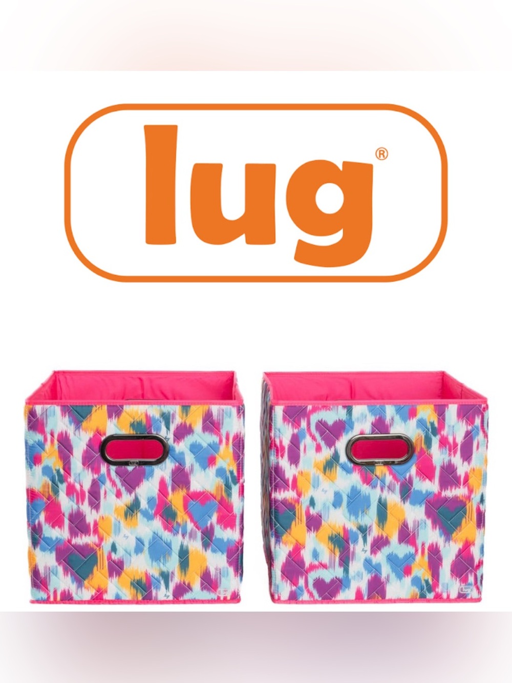 Lug Cargo 2pc Collapsible Bins NWT
Heart Ikat Multi
